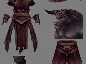 cloth set - cow magic 03 3D मॉडल