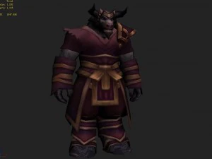 cloth set - cow magic 03 3D Model