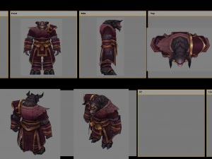 cloth set - cow magic 03 3D Model