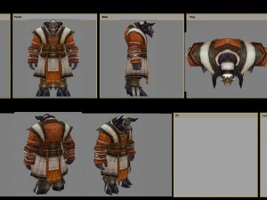 cloth set - cow magic 04 3D Model