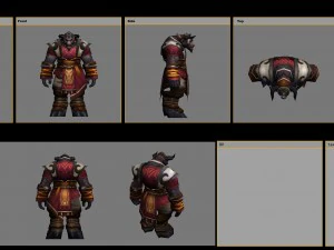 cloth set - cow magic 09 3D Model