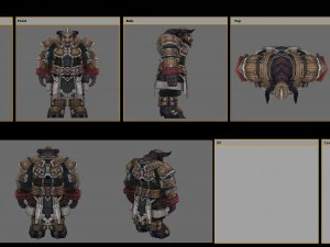 armor set - cowman 01 3D Model