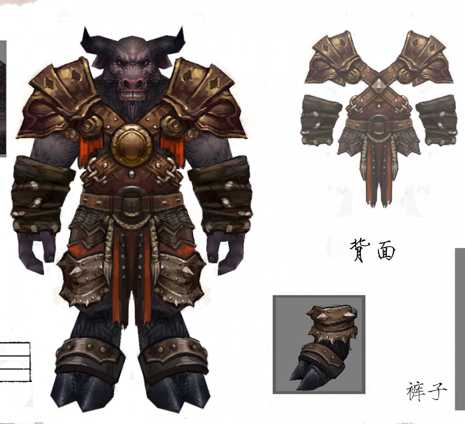 armor set - cowman 04 3D Model .c4d .max .obj .3ds .fbx .stl .blend 