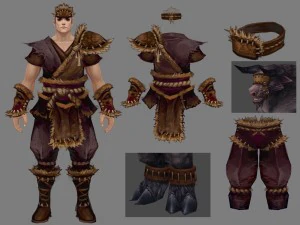 leather suit - monkey 04 3D Model