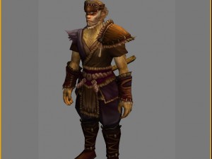 leather suit - monkey 04 3D Model
