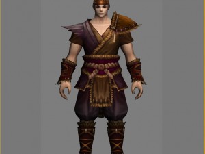 leather suit - male 06 3D Модель
