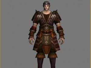 leather suit - male 07 3D Model