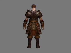 leather suit - male 07 3D Model