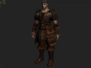 leather suit - male 07 3D Model