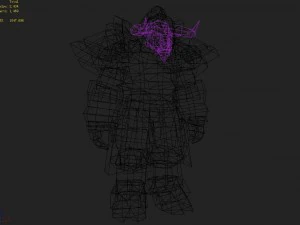 leather suit - cow magic 09 3D Model