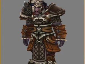 terno de couro - cowman 01 Modelo 3D