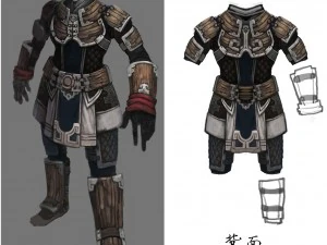 conjunto de armadura leve - masculino 01 Modelo 3D