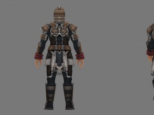 light armor set - male 01 Modelo 3D