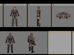 light armor set - male 01 Modelo 3D
