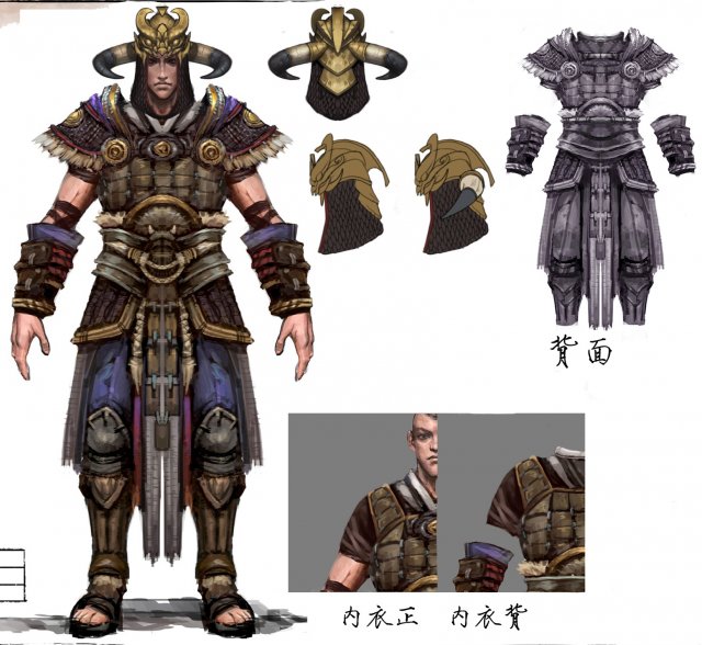 light armor set - male 03 3D Model .c4d .max .obj .3ds .fbx .stl .blend 