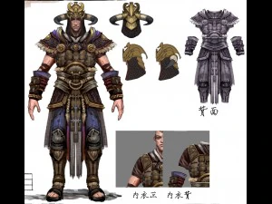 conjunto de armadura leve - masculino 03 Modelo 3D