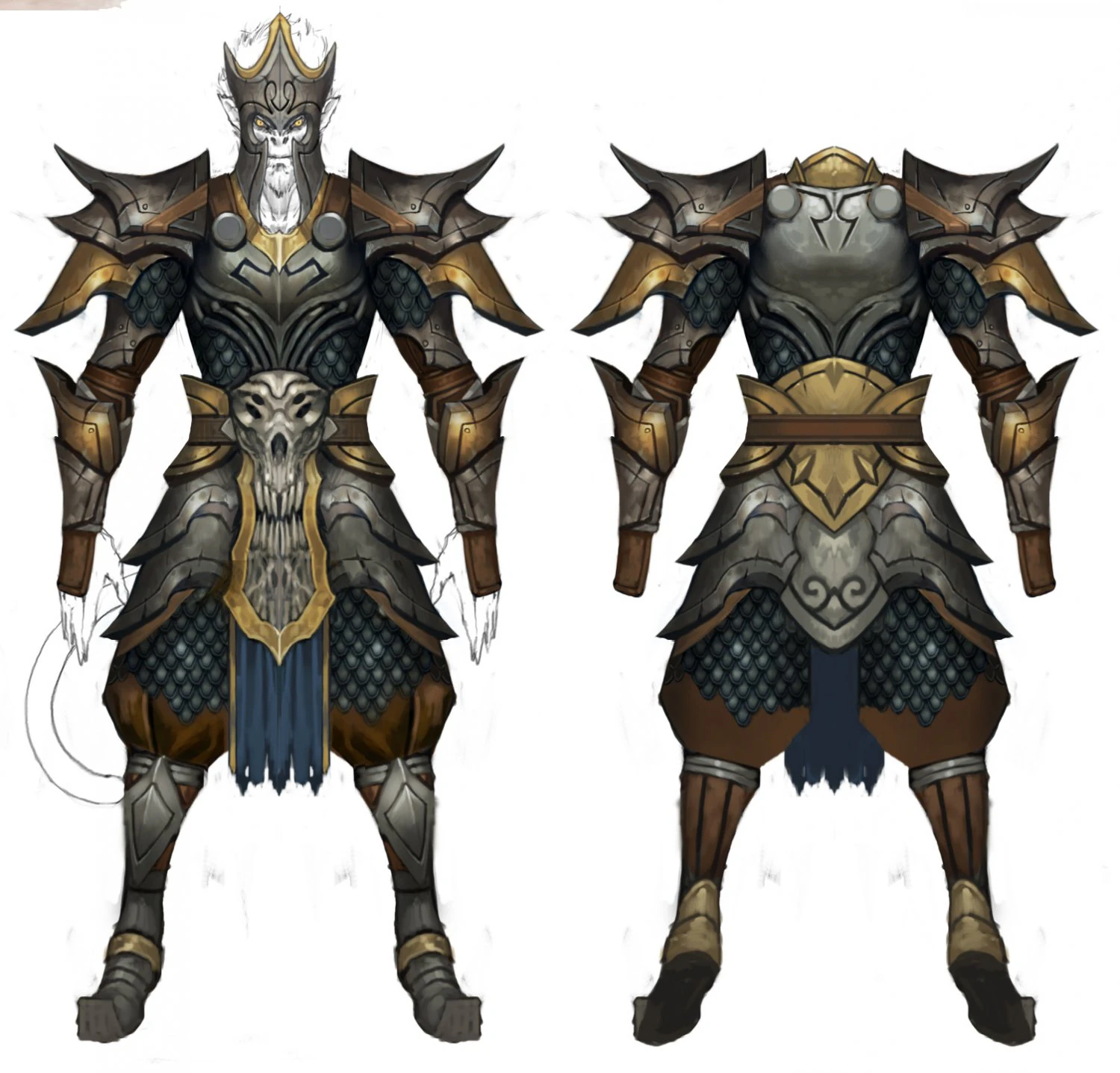 light armor set - male 05 3D Model .c4d .max .obj .3ds .fbx .stl .blend 