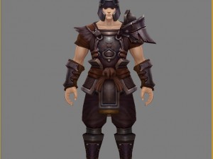 light armor set - men 08 3D-Modell