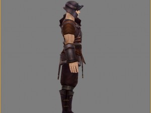 light armor set - men 08 3D-Modell