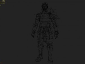 light armor set - men 08 3D-Modell