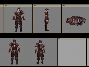 light armor set - men 08 3D-Modell