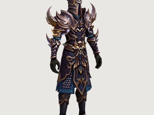 light armor set - men 09 3D 模型