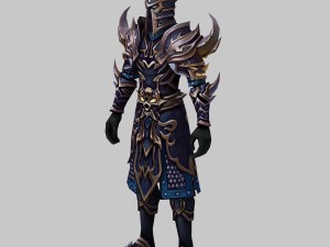 light armor set - men 09 3D Model