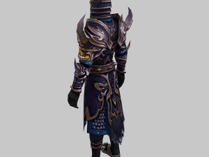light armor set - men 09 3D Model