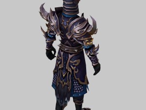 light armor set - men 09 3D Model