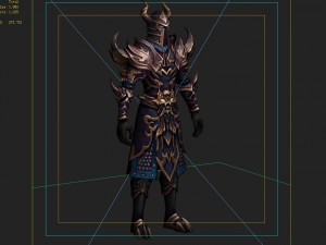 light armor set - men 09 3D Model