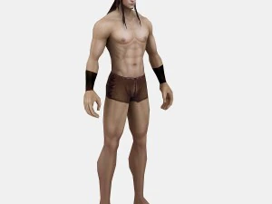 homem de cabelo comprido Modelo 3D