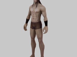 long hair man 3D Модель