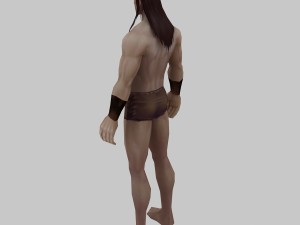 long hair man 3D Модель