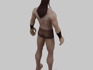 long hair man 3D Модель