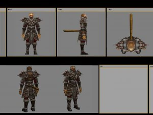 heavy armor set - monkey 01 3D Model