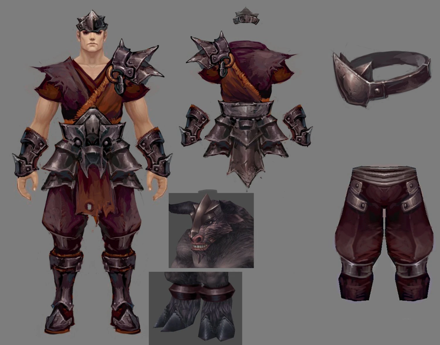 중갑옷 세트 - 원숭이 02 3D 모델 .c4d .max .obj .3ds .fbx .stl .blend 