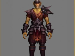 중갑옷 세트 - 원숭이 02 3D 모델