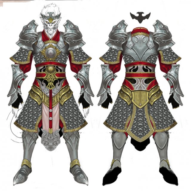 heavy armor set - monkey 07 3D Model .c4d .max .obj .3ds .fbx .stl .blend 