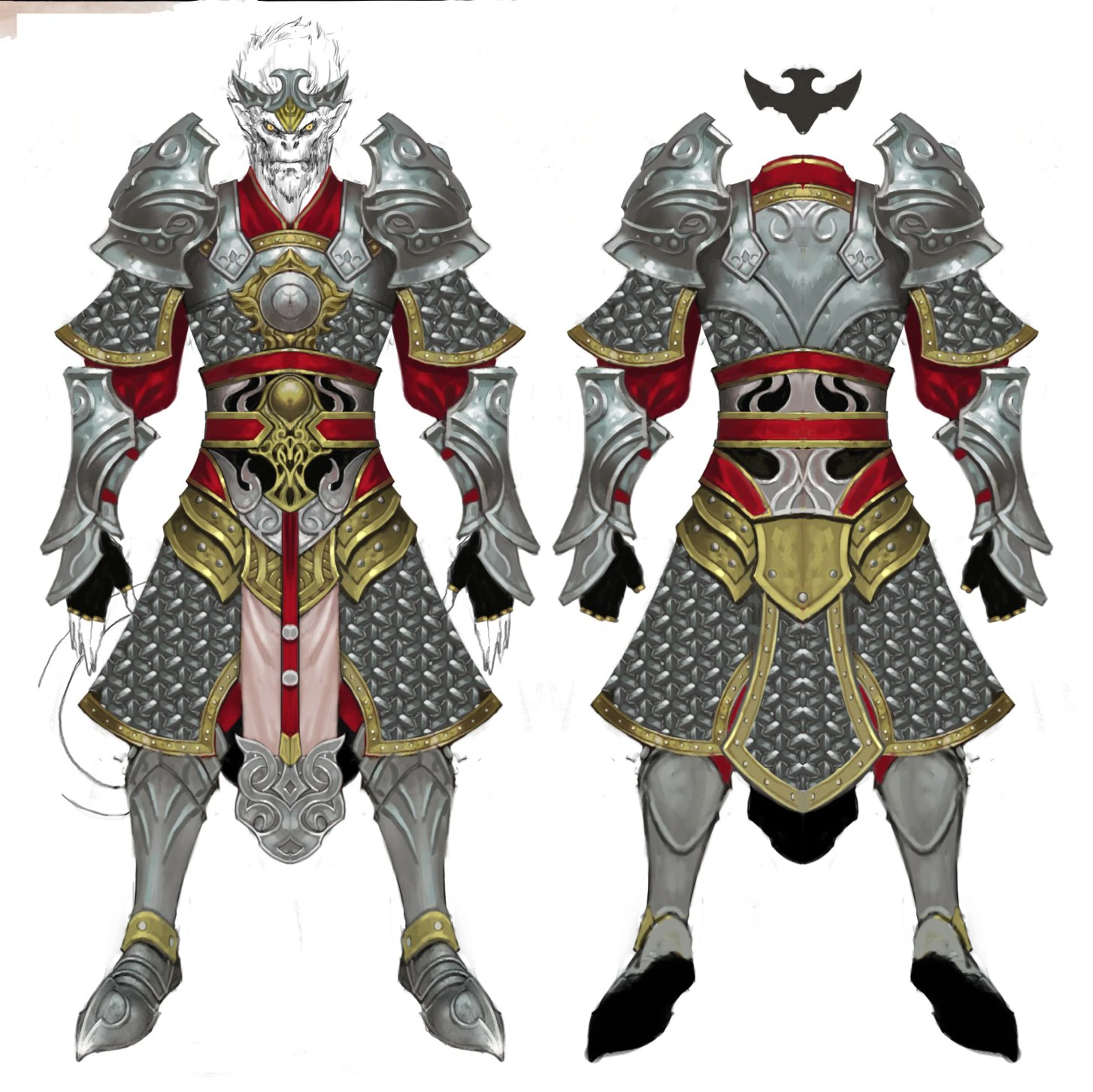 heavy armor set - monkey 07 3D Model .c4d .max .obj .3ds .fbx .stl .blend 