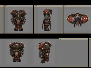 heavy armor set - cowman 02 3D Model