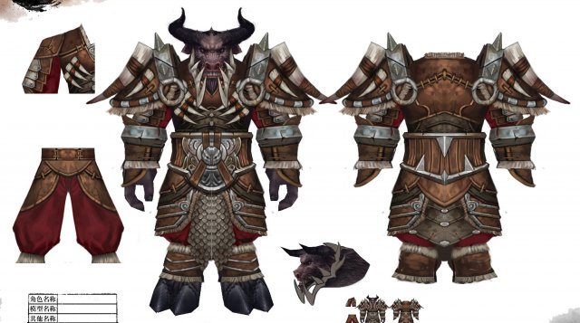 heavy armor set - cowman 03 3D Model .c4d .max .obj .3ds .fbx .stl .blend 
