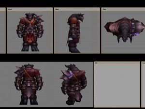 heavy armor set - cowman 04 3D Model
