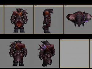 heavy armor set - cowman 04 3D Model