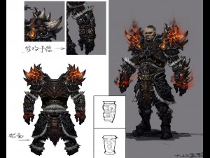 conjunto de armadura pesada - cowman 05 Modelo 3D