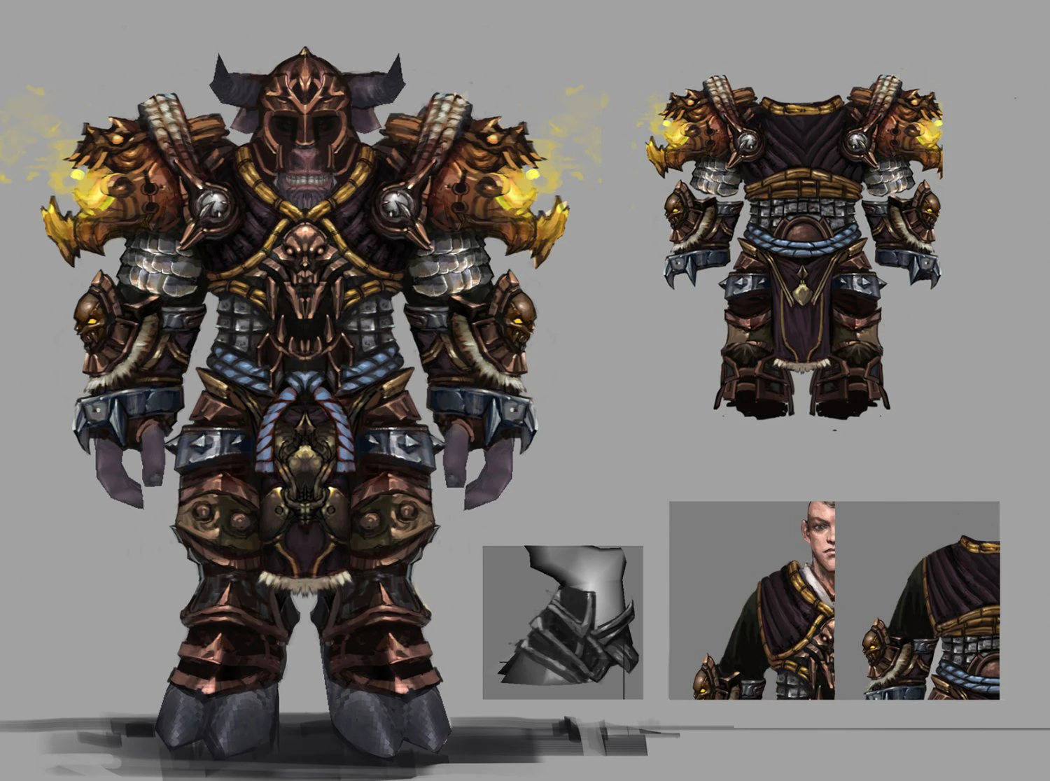 heavy armor set - cow 07 3D Model .c4d .max .obj .3ds .fbx .stl .blend