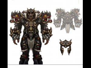 conjunto de armadura pesada - cowman 12 Modelo 3D