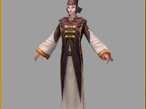 low poly 3d women - allah 3D Model