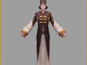 low poly 3d women - allah 3D Model