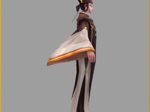 low poly 3d women - allah 3Dモデル