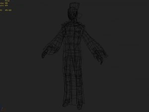 low poly 3d women - allah 3D Model